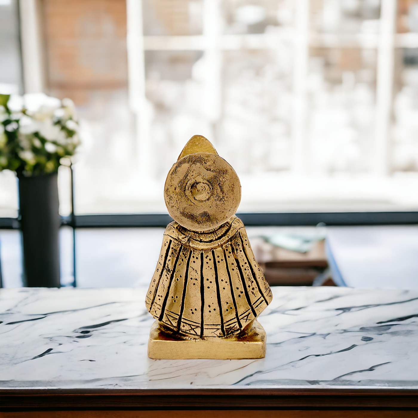 Antique Brass khatu Shyam Ji Idol - 9.5 cm Nikuressence