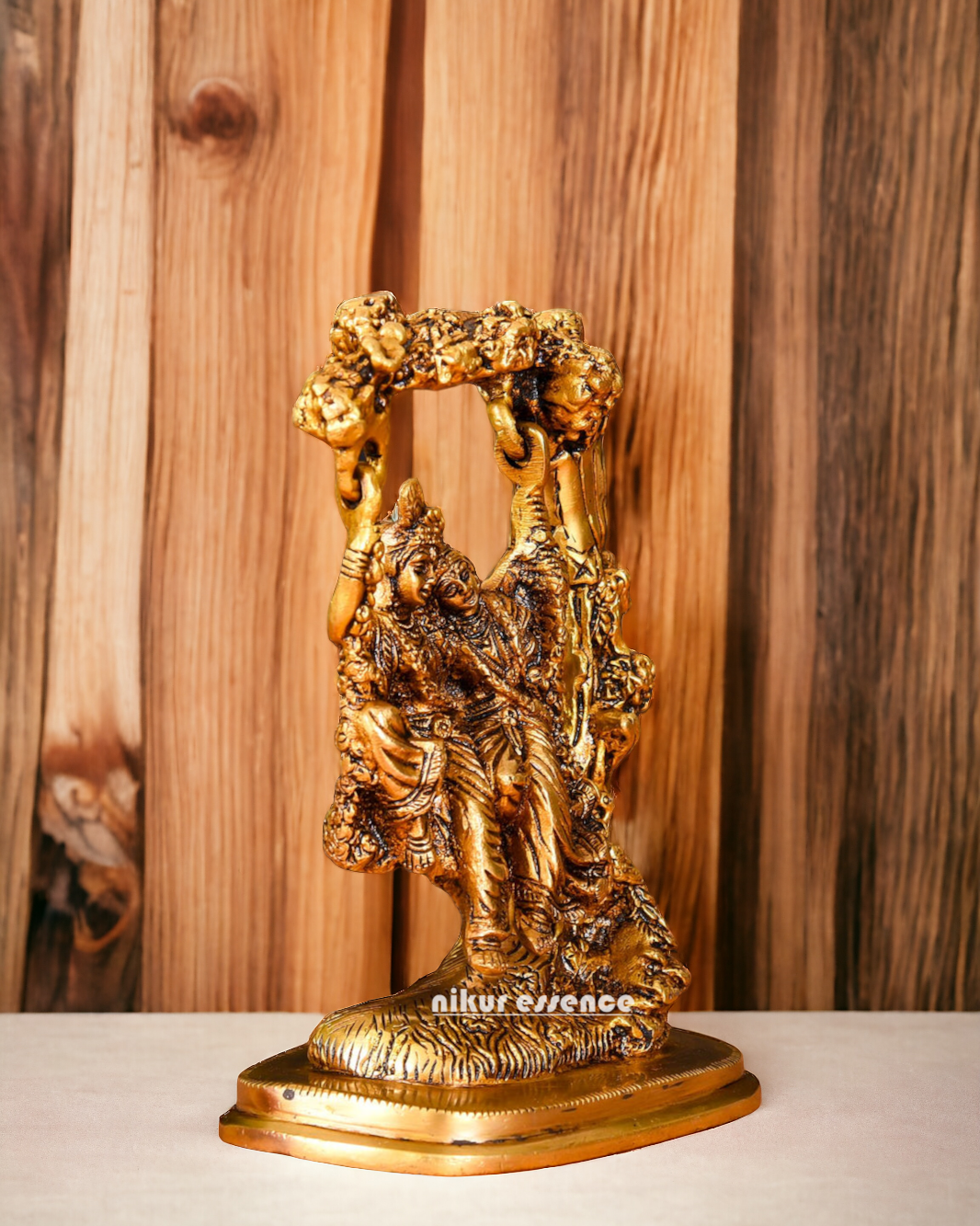 Pure Brass Radha Krishna swing Jhula Beautiful idol - 15 cm Nikuressence