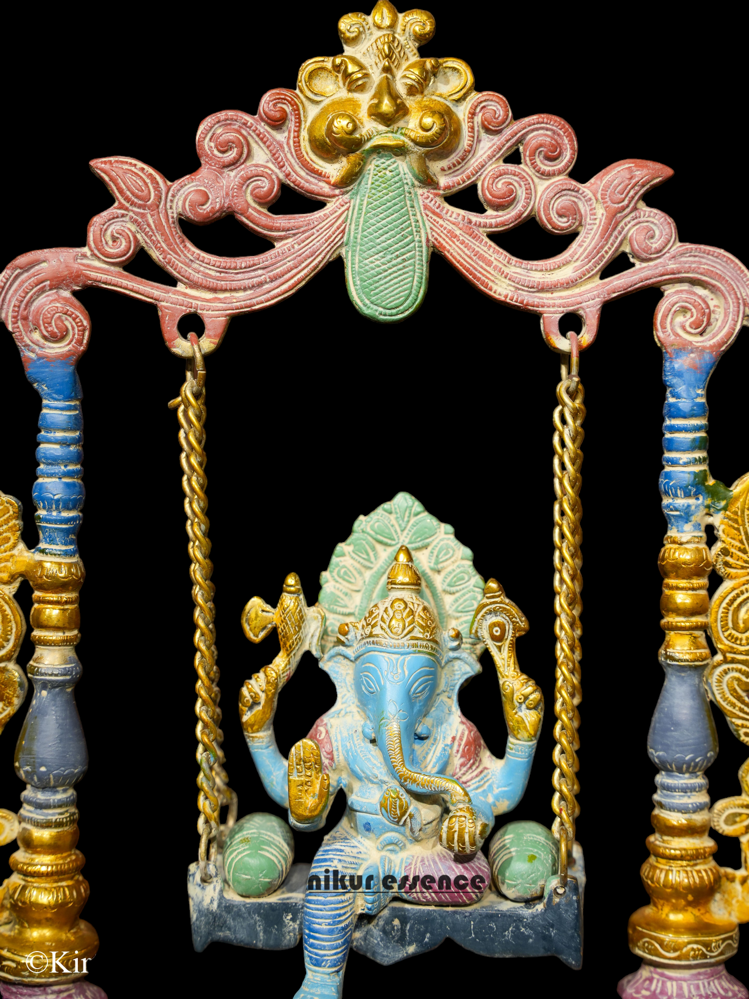 Shop Brass Ganesha Swing Jhula Idol - 19 inches Nikuressence