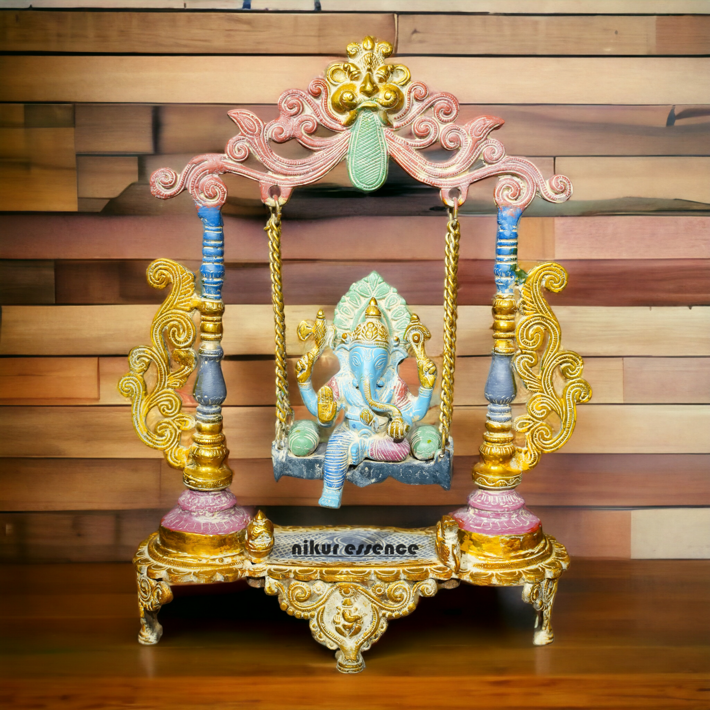 Shop Brass Ganesha Swing Jhula Idol - 19 inches Nikuressence
