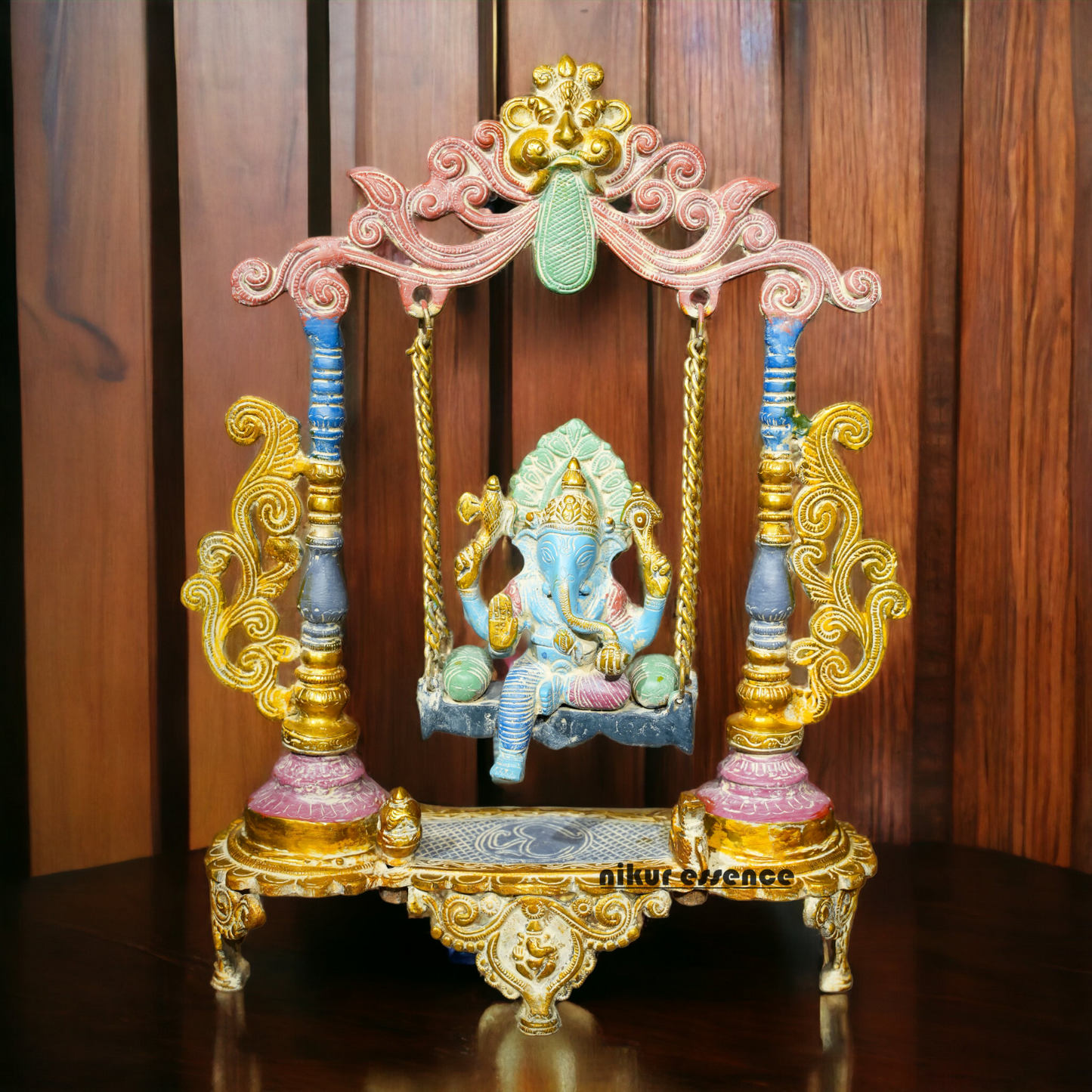 Shop Brass Ganesha Swing Jhula Idol - 19 inches Nikuressence