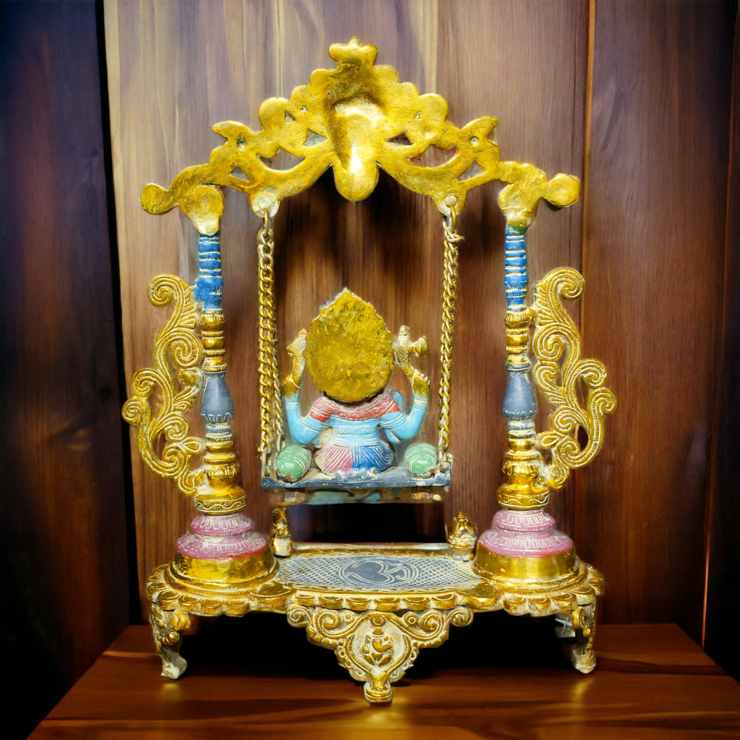 Shop Brass Ganesha Swing Jhula Idol - 19 inches Nikuressence