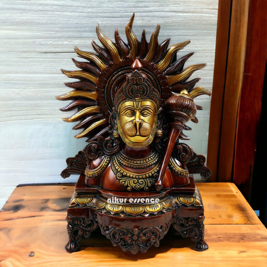 Buy Face Hanuman Brass Idol - 13.976 inches Nikuressence