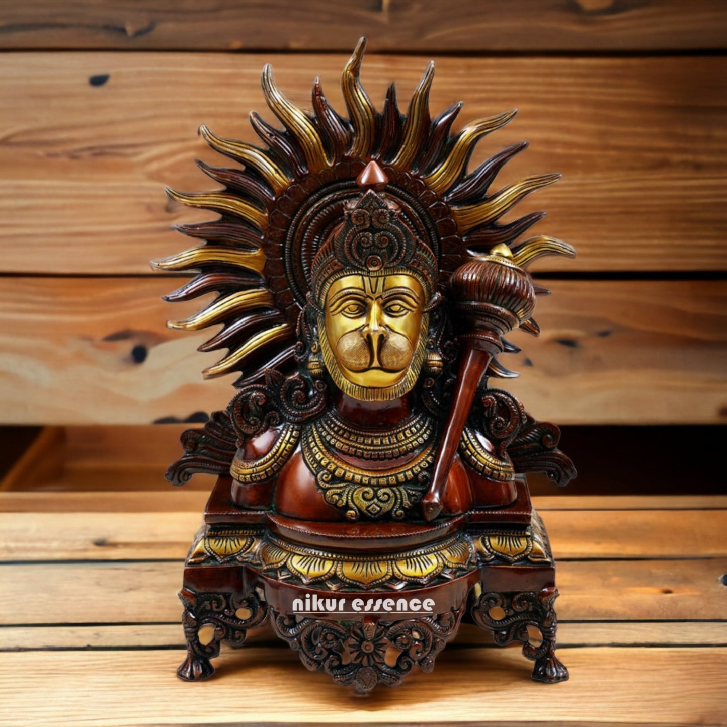 Buy Face Hanuman Brass Idol - 13.976 inches Nikuressence