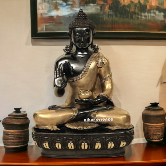 Shop Buddha Sitting Meditation Brass Idol- 21.063 inches Nikuressence