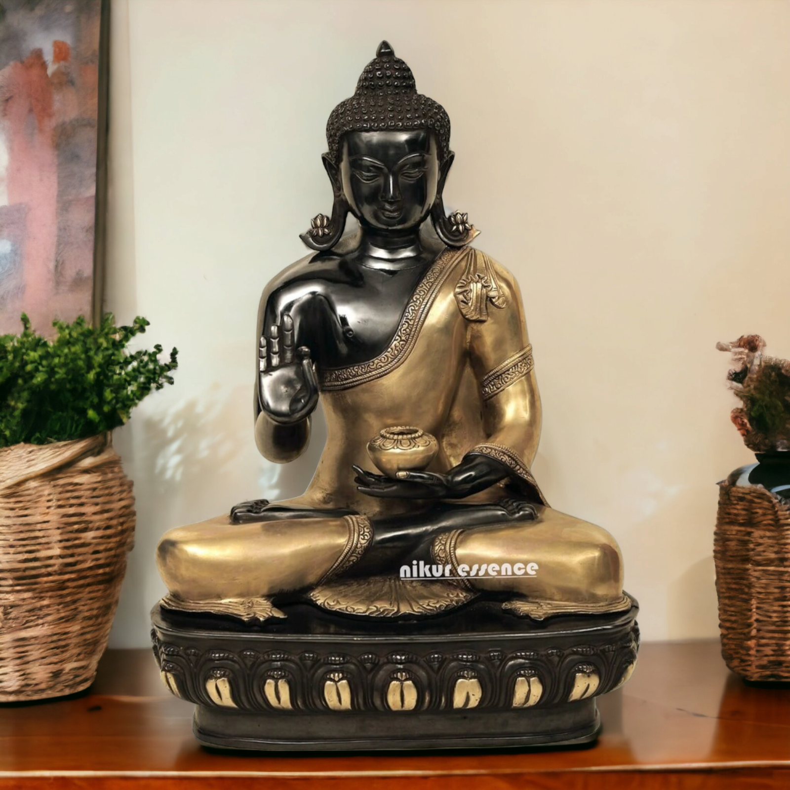Shop Buddha Sitting Meditation Brass Idol- 21.063 inches Nikuressence