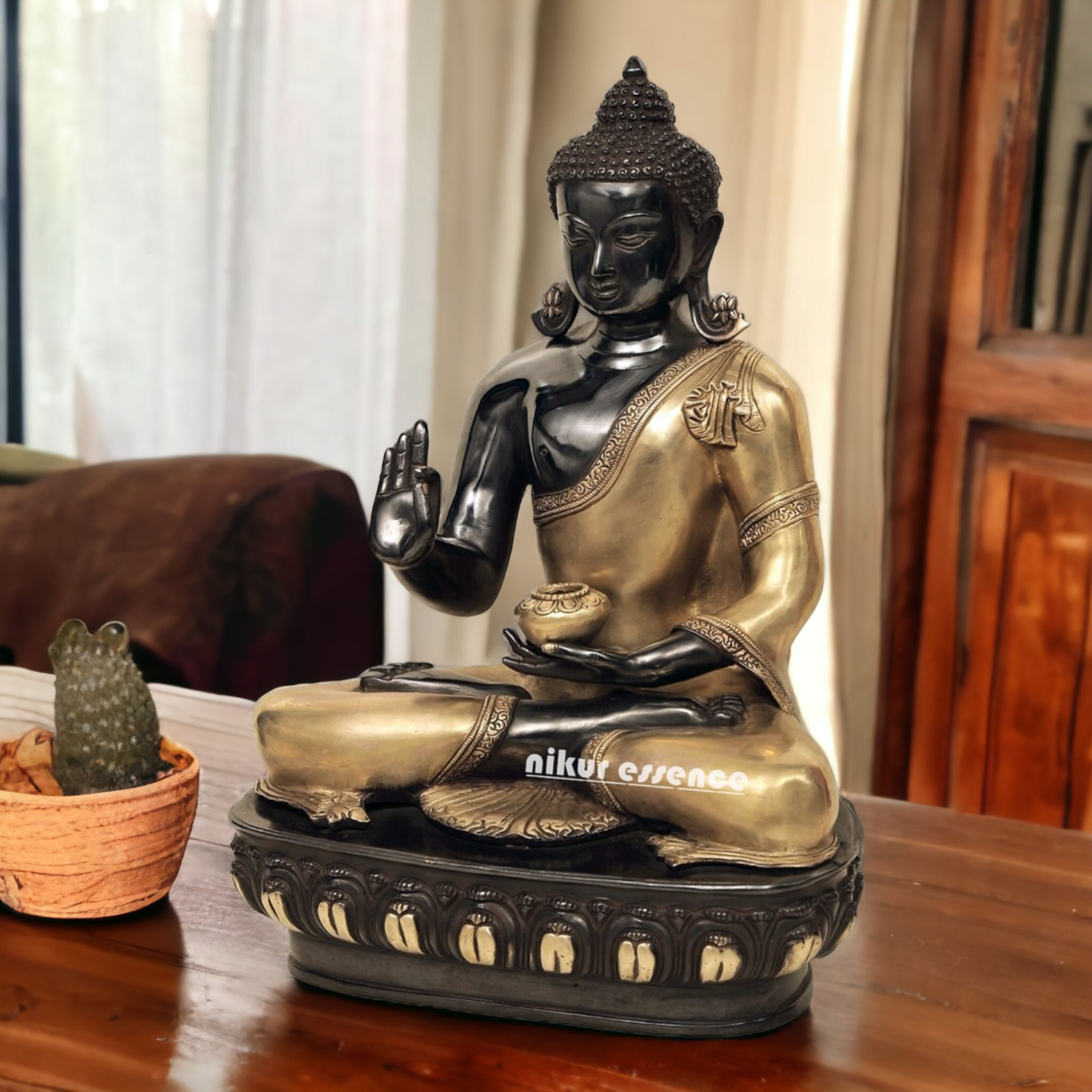 Shop Buddha Sitting Meditation Brass Idol- 21.063 inches Nikuressence
