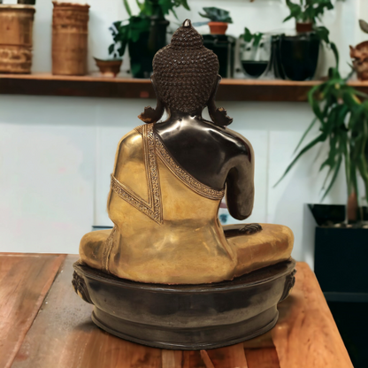 Shop Buddha Sitting Meditation Brass Idol- 21.063 inches Nikuressence
