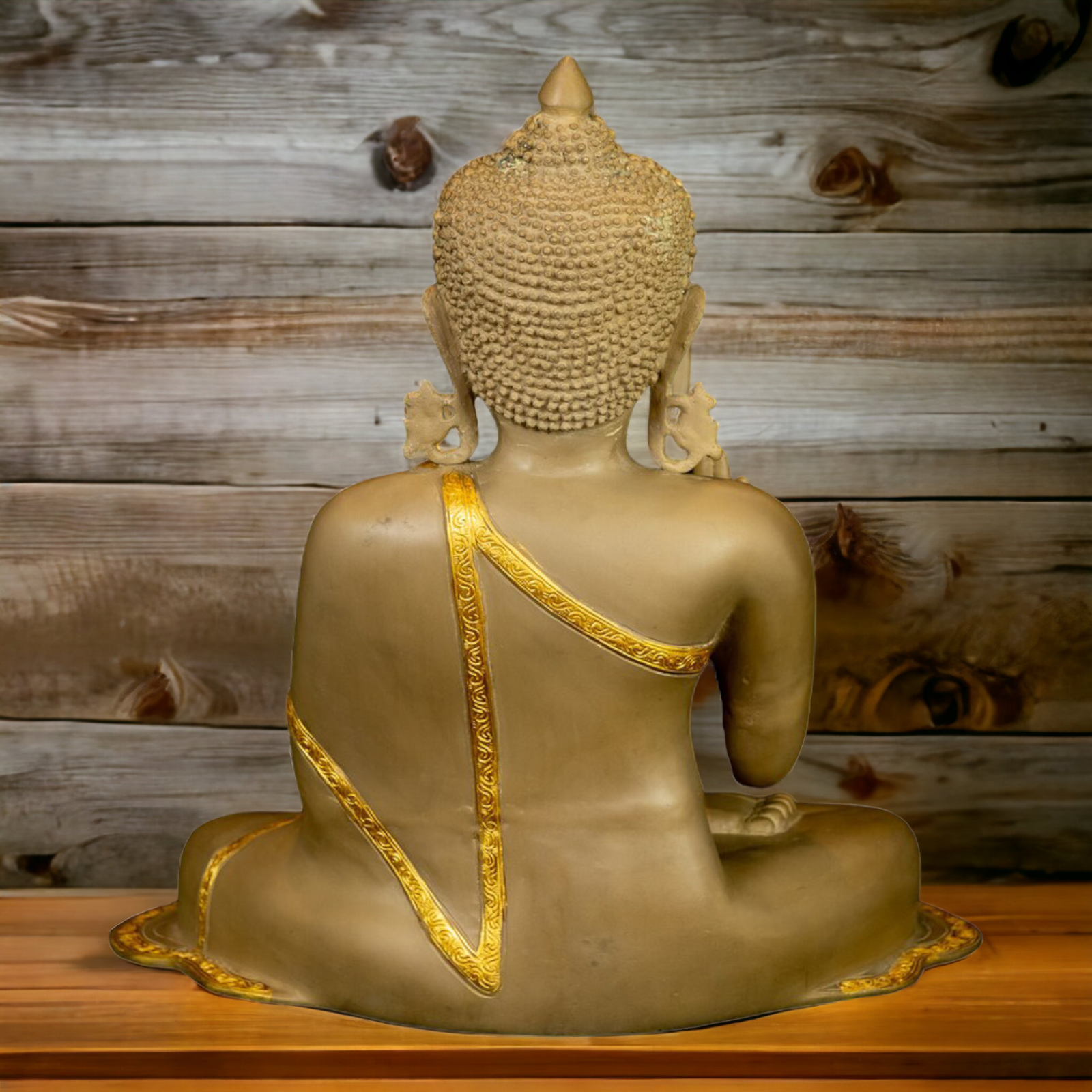 Buy Brass Buddha Sitting Idol- 17.52 inches Nikuressence