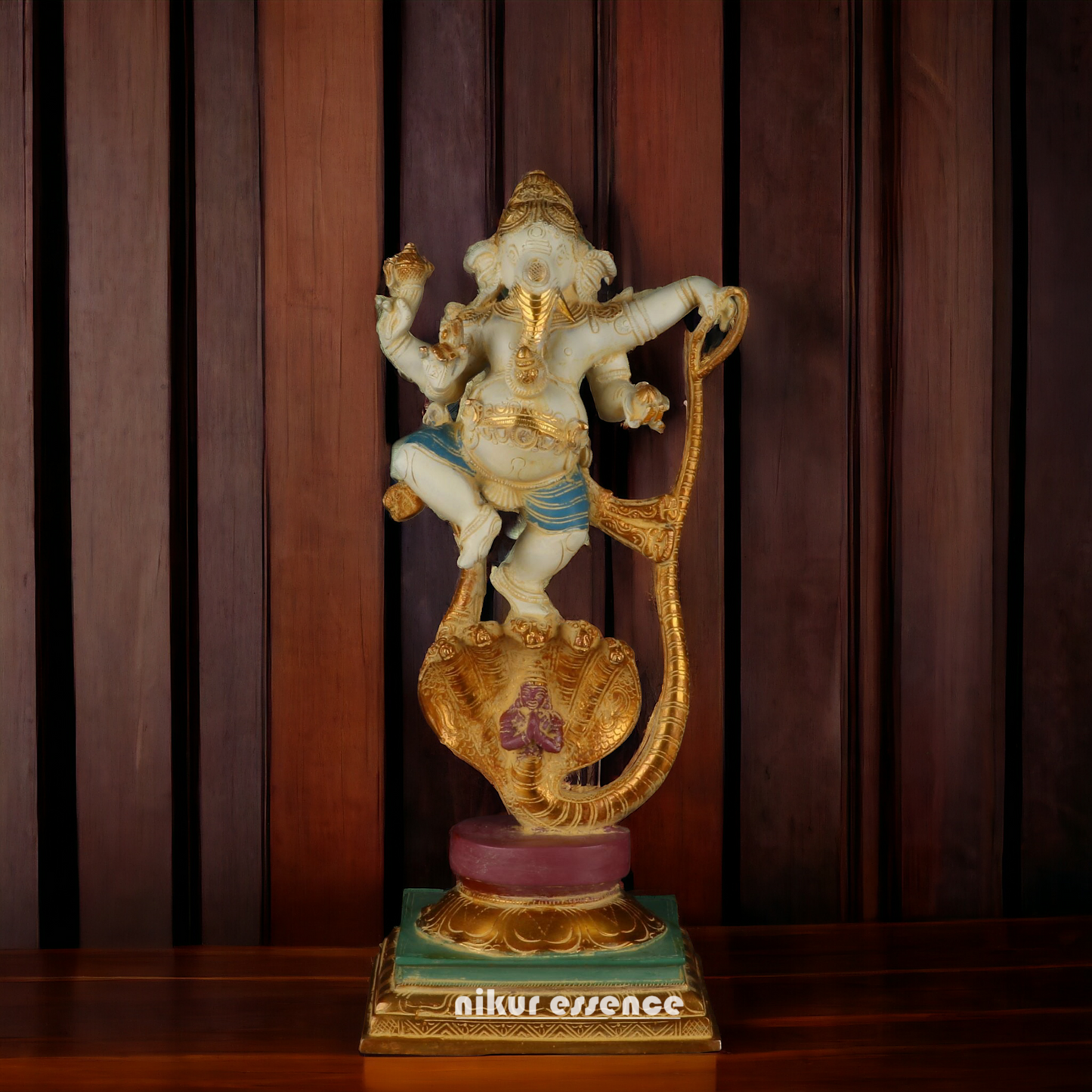 Buy Brass Ganesh with Sheshnag idol - 12 inches Nikuressence