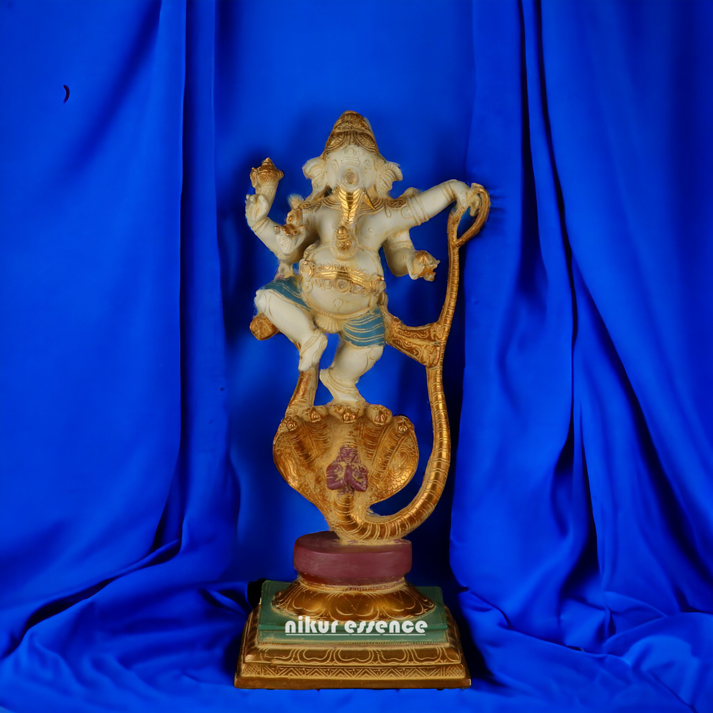 Buy Brass Ganesh with Sheshnag idol - 12 inches Nikuressence