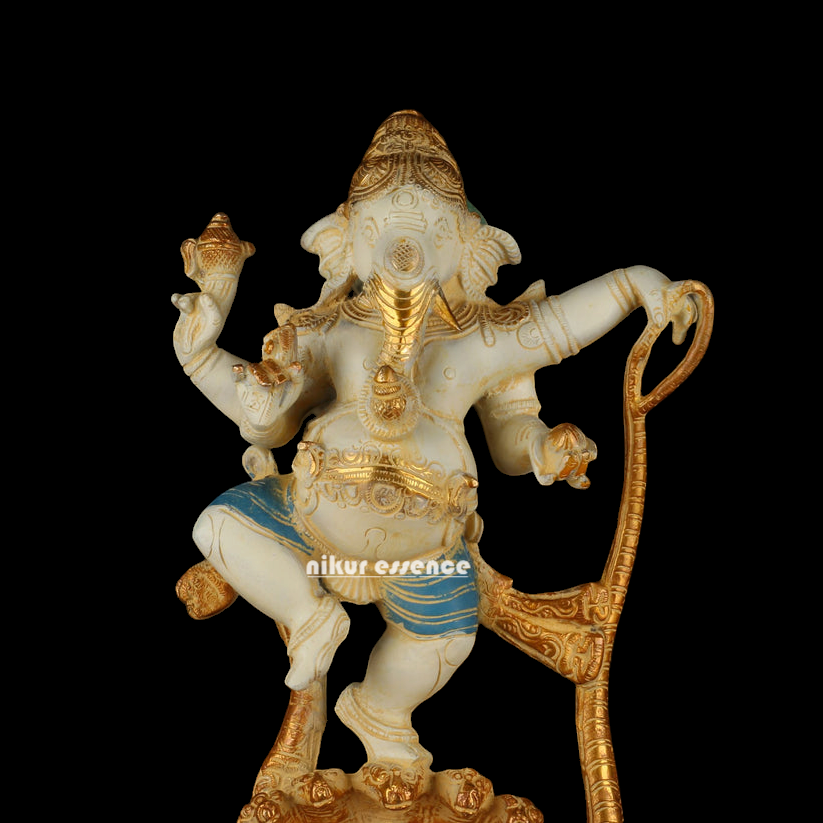 Buy Brass Ganesh with Sheshnag idol - 12 inches Nikuressence