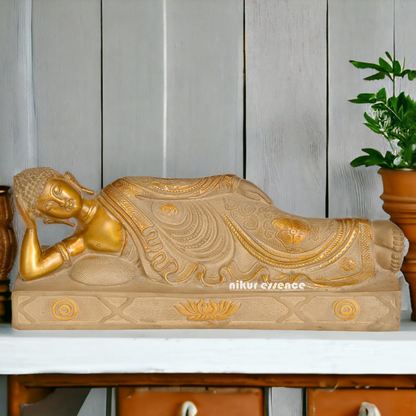 Shop Buddha Resting Brass Idol - 12.598 inches Nikuressence