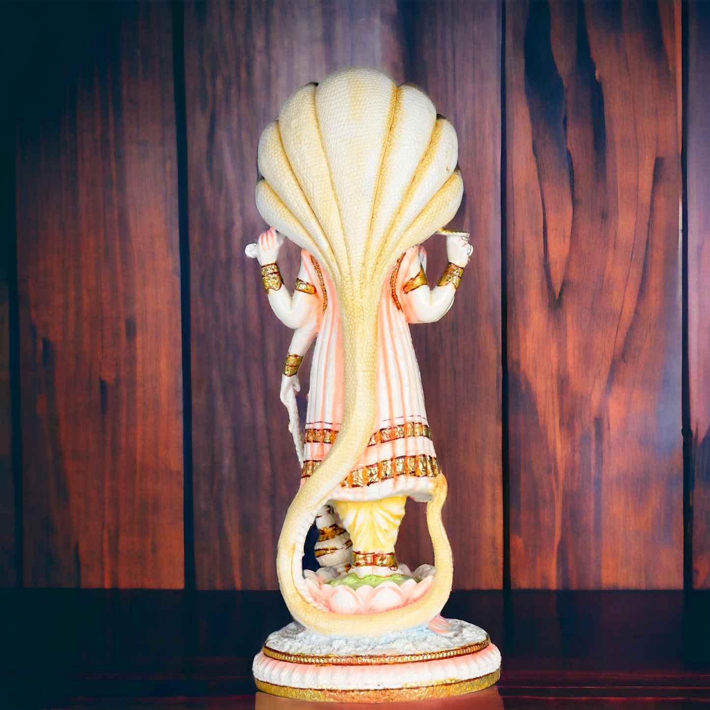 Buy Handcrafted Cultured Marble Lord Narayan Statue - Divine Hindu God Sculpture for Home Decor, Temple Nikuressence