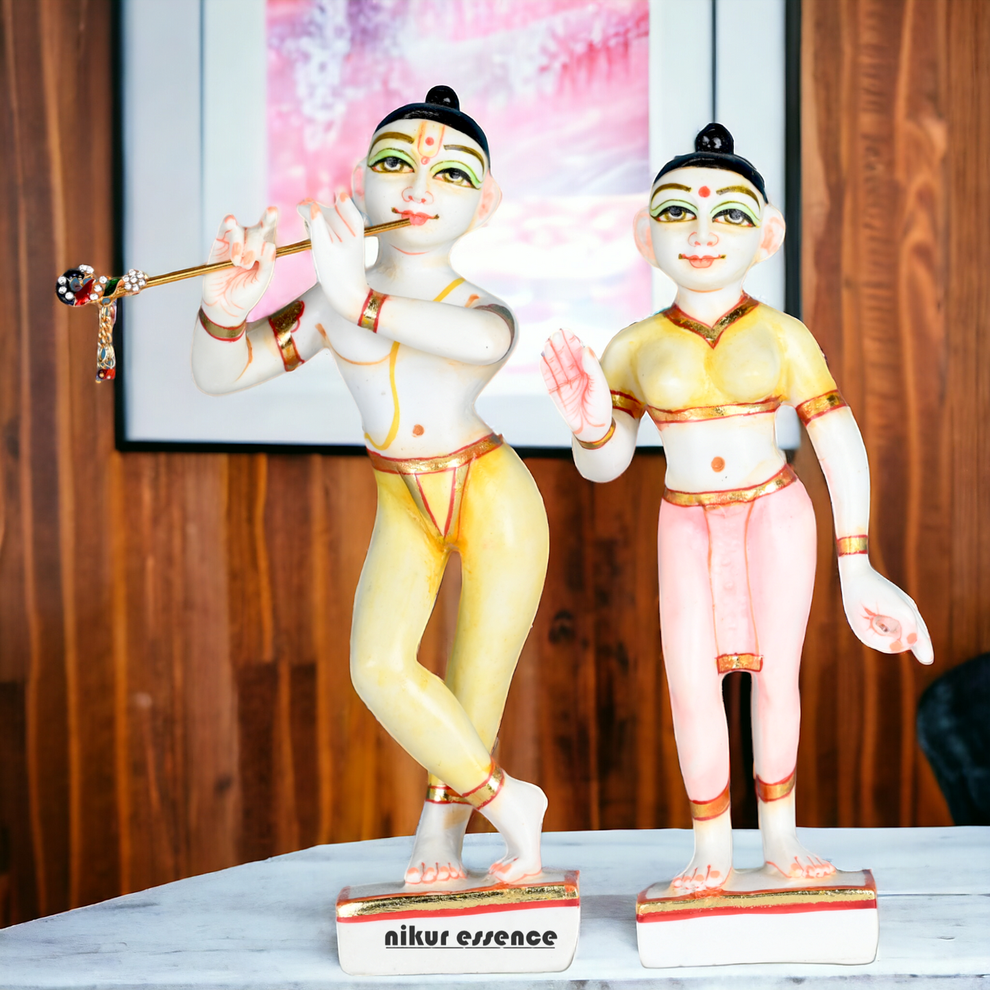 Buy Cultured Marble ISKCON Radha Krishna Statue Nikuressence