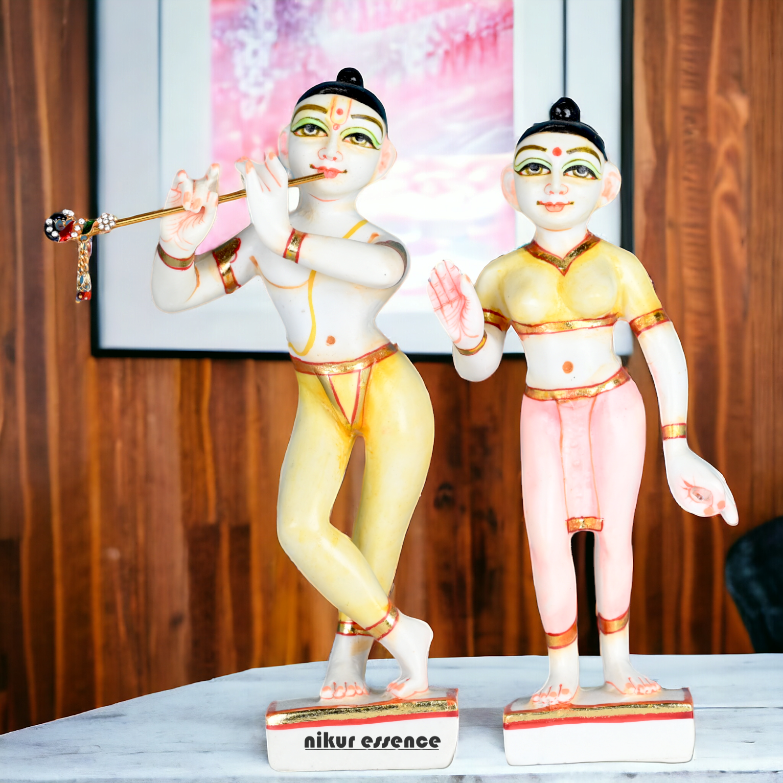 Buy Cultured Marble ISKCON Radha Krishna Statue Nikuressence