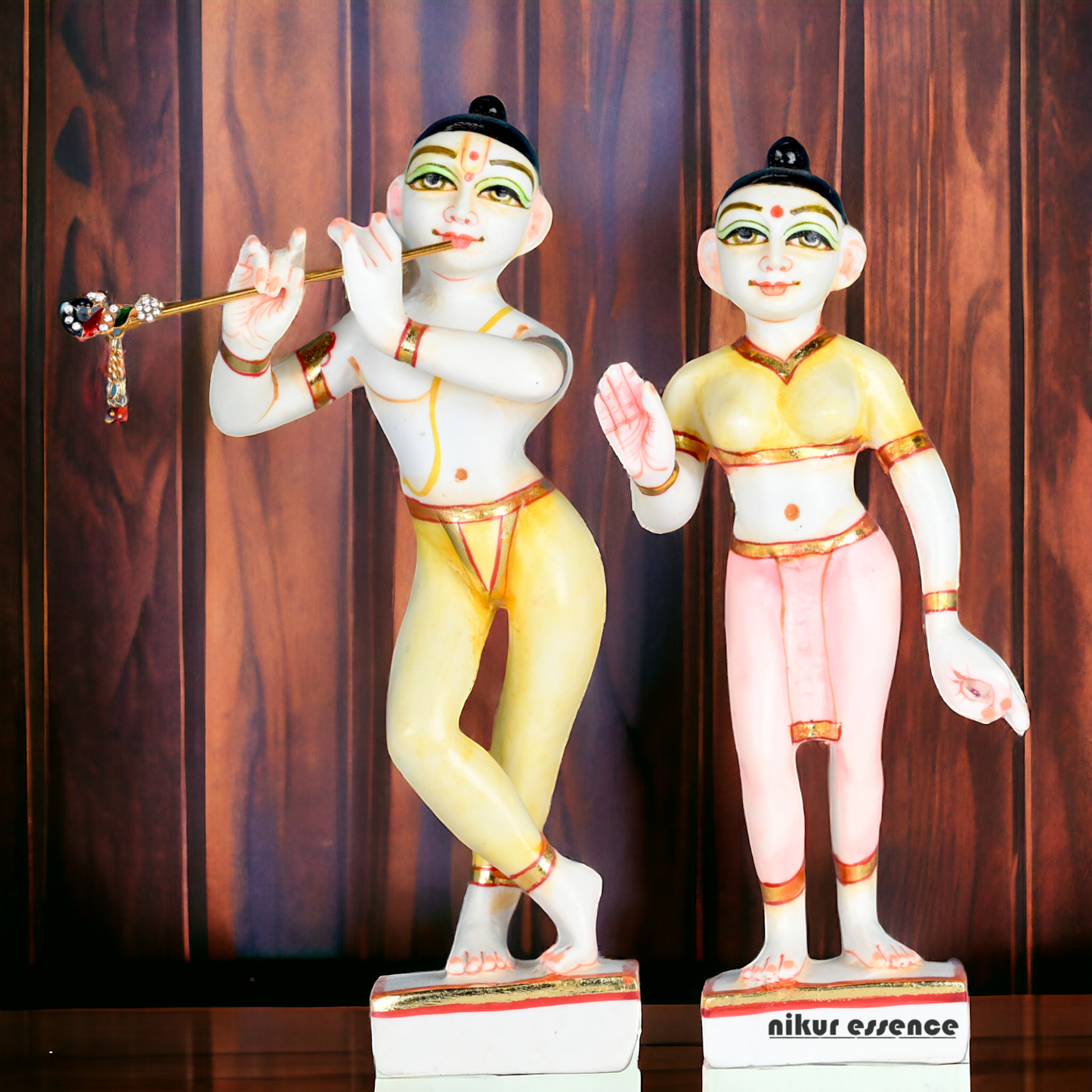 Buy Cultured Marble ISKCON Radha Krishna Statue Nikuressence
