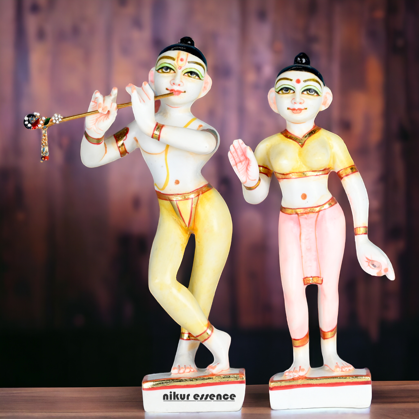 Buy Cultured Marble ISKCON Radha Krishna Statue Nikuressence