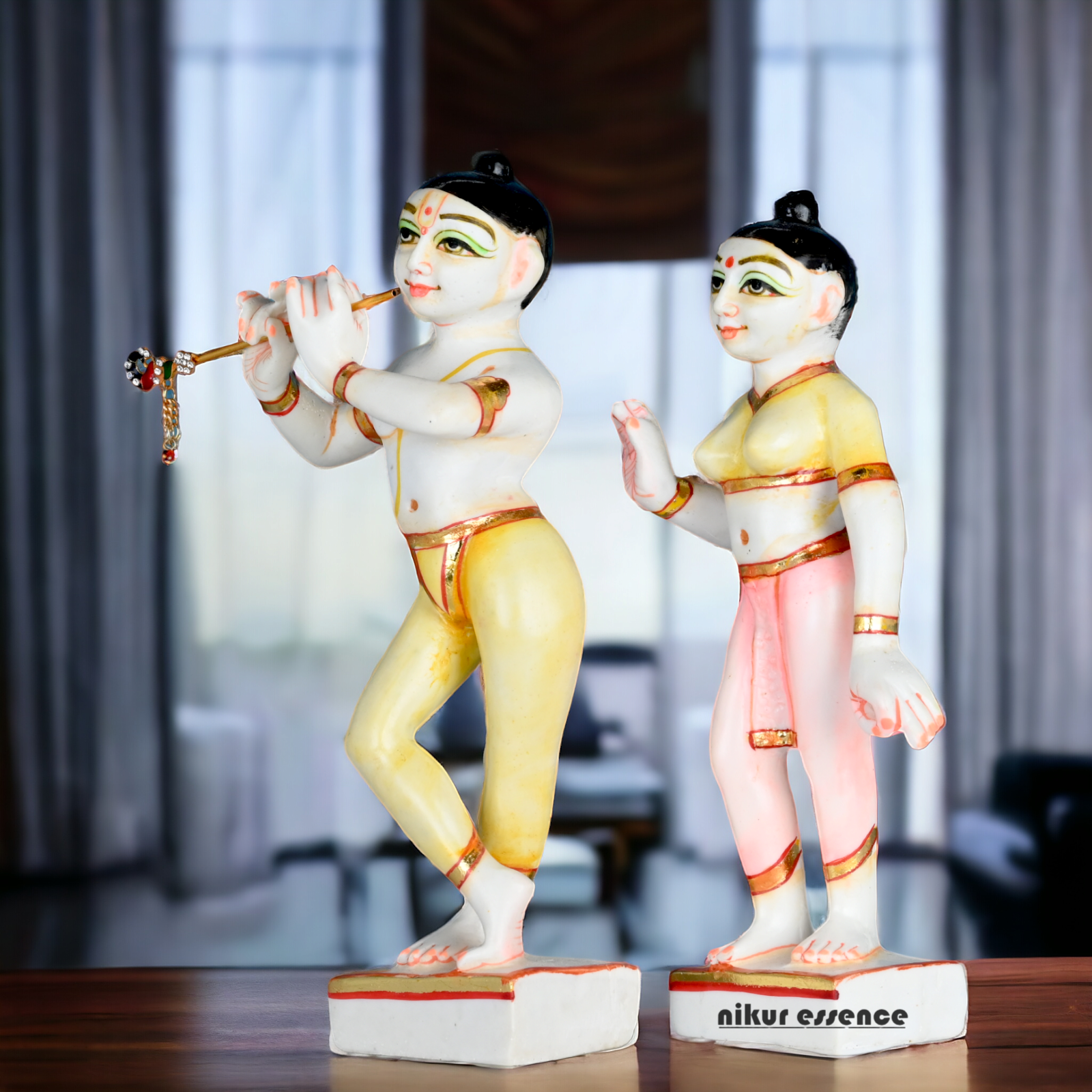 Buy Cultured Marble ISKCON Radha Krishna Statue Nikuressence