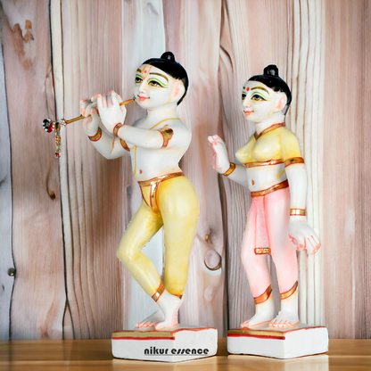Buy Cultured Marble ISKCON Radha Krishna Statue Nikuressence