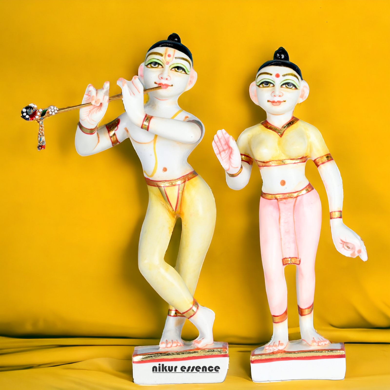 Buy Cultured Marble ISKCON Radha Krishna Statue Nikuressence