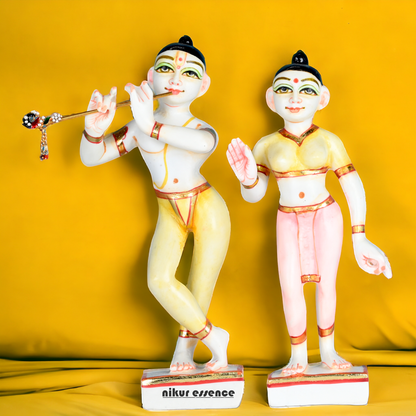 Buy Cultured Marble ISKCON Radha Krishna Statue Nikuressence