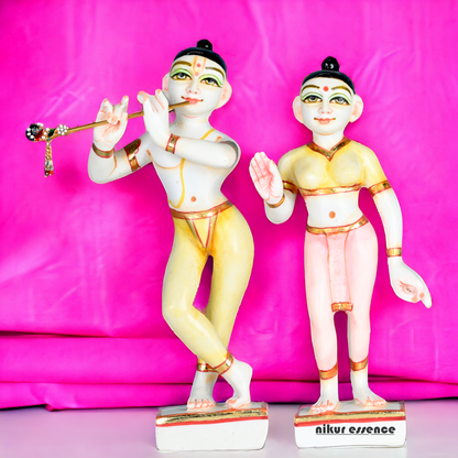 Buy Cultured Marble ISKCON Radha Krishna Statue Nikuressence