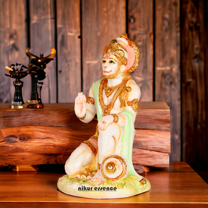Buy Cultured Marble Lord Hanuman Bajranga Bali Statue Nikuressence