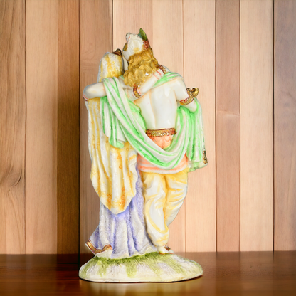 Buy White Cultured Marble Radha Krishna Statue | Marble Radha Krishna Statue -11 inch Nikuressence