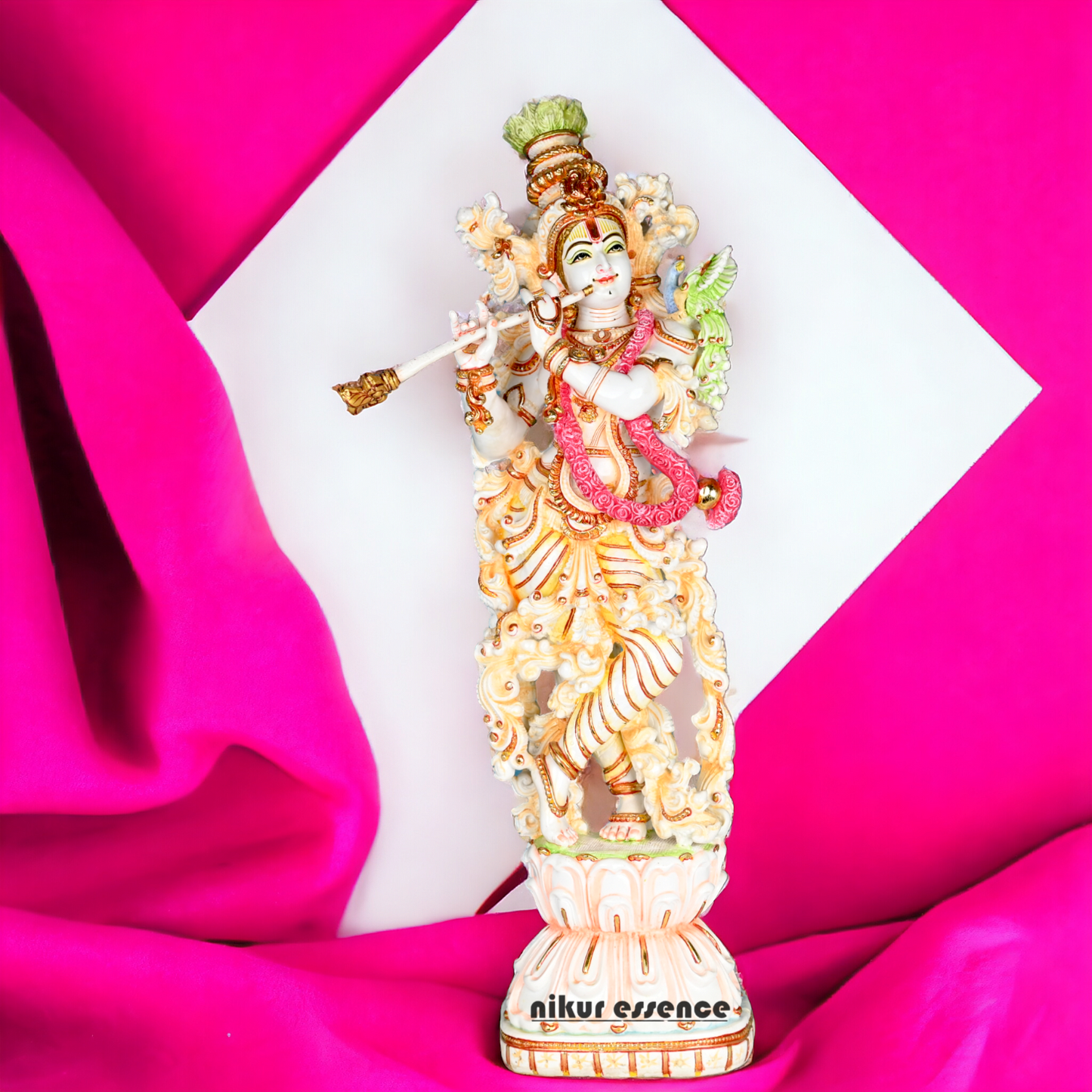 Buy Cultured Marble Krishna Murti | 72 cm height Nikuressence