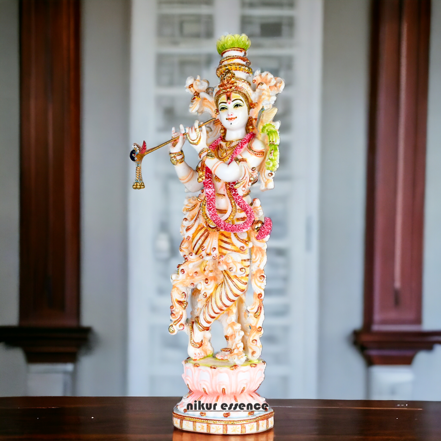 Buy Cultured Marble Krishna Murti | 72 cm height Nikuressence
