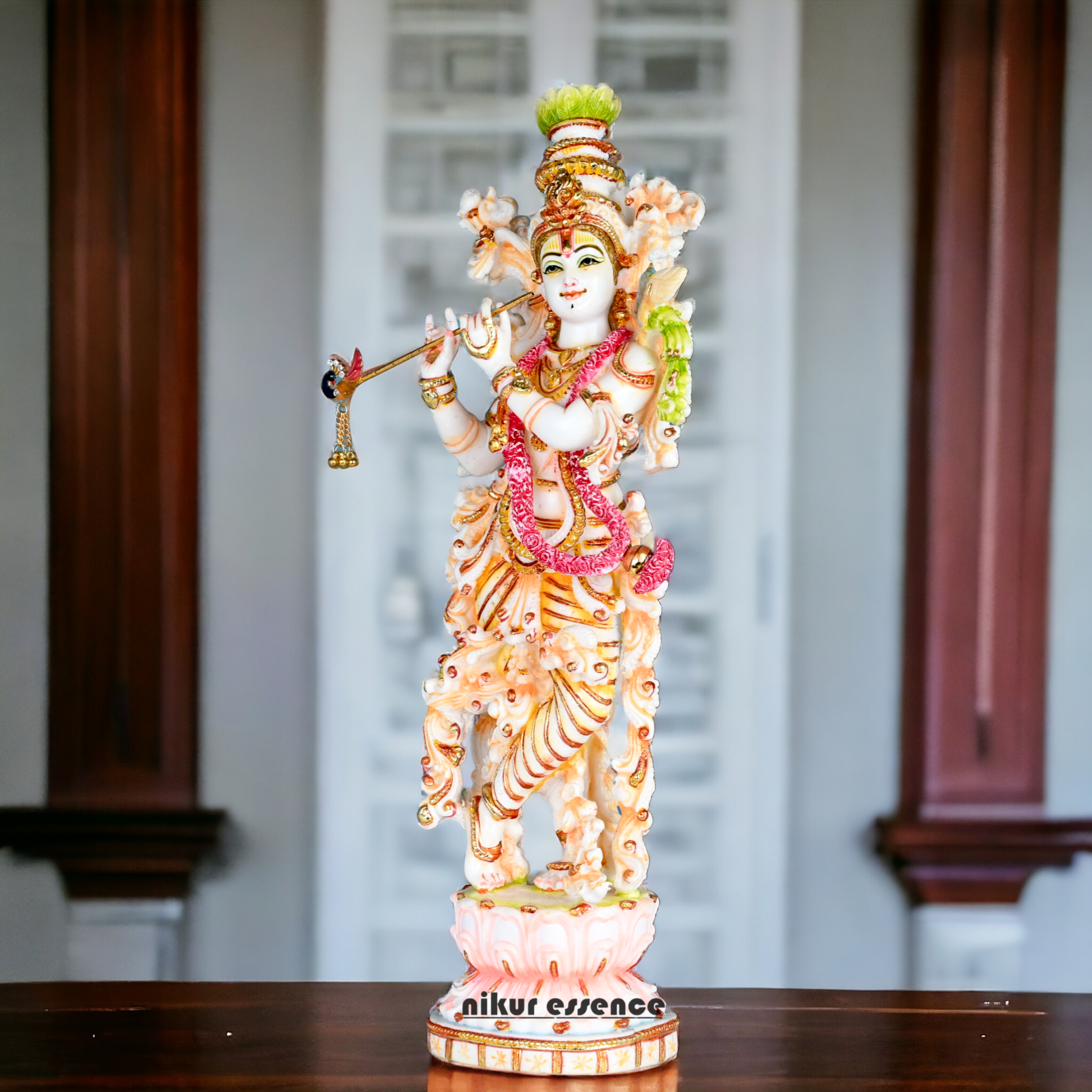 Buy Cultured Marble Krishna Murti | 72 cm height Nikuressence