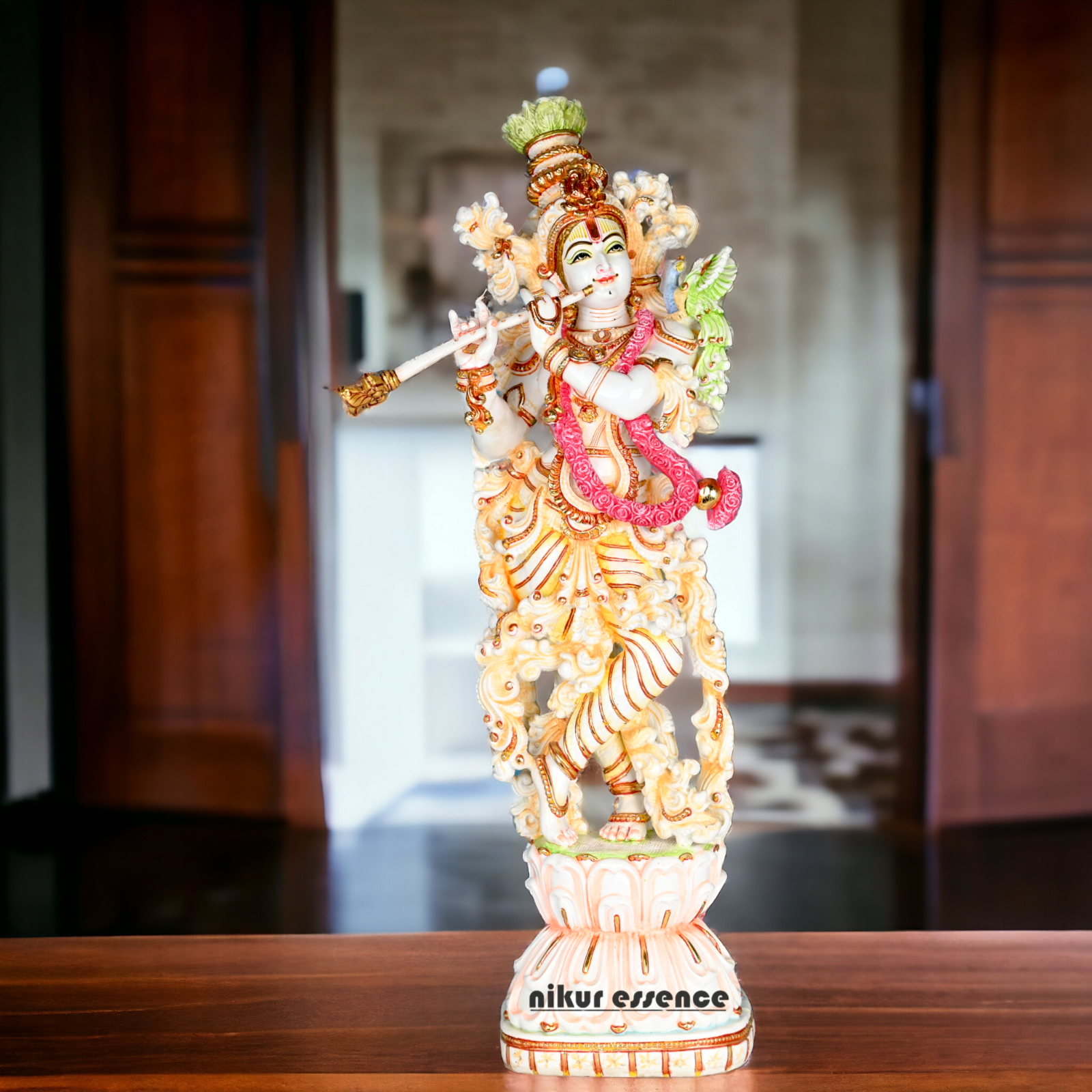 Buy Cultured Marble Krishna Murti | 72 cm height Nikuressence