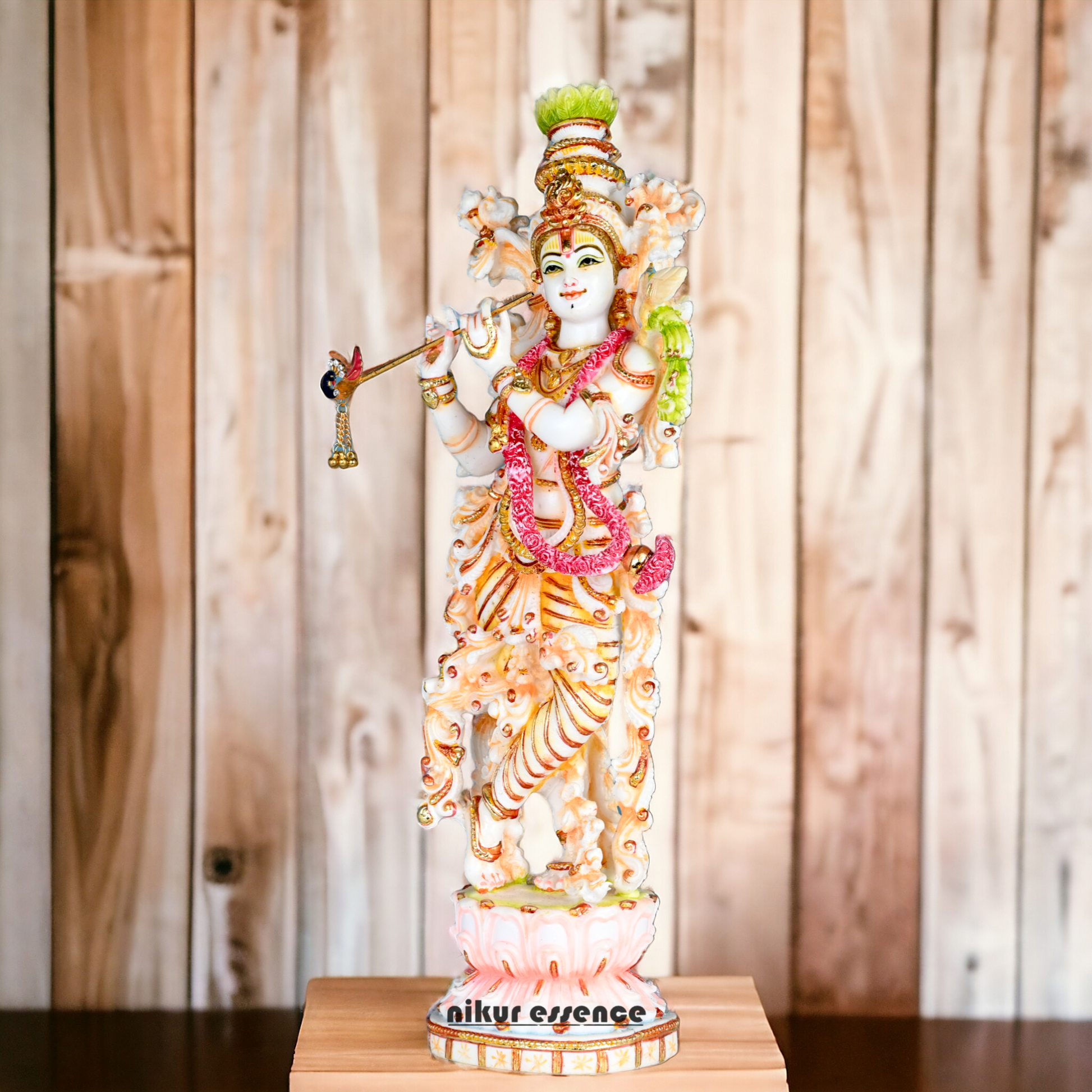 Buy Cultured Marble Krishna Murti | 72 cm height Nikuressence