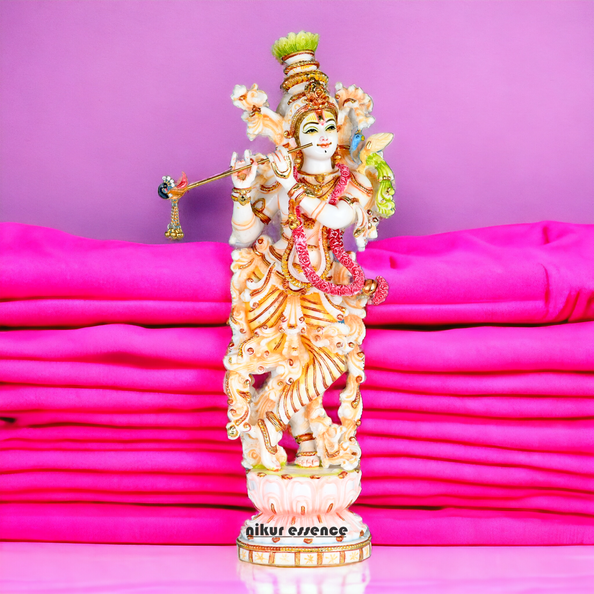 Buy Cultured Marble Krishna Murti | 72 cm height Nikuressence