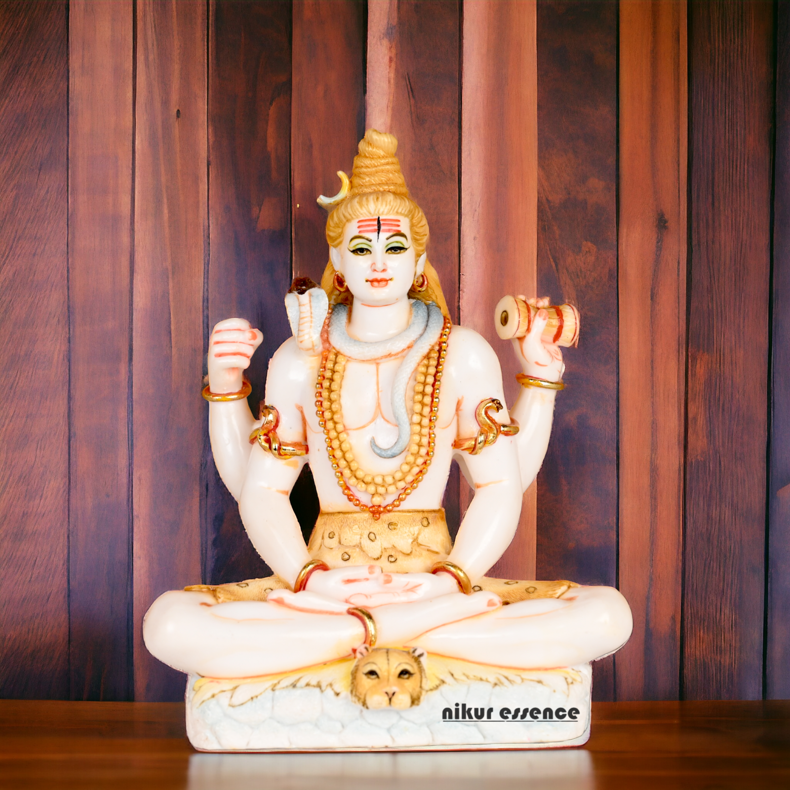 Buy Cultured Marble Shiva Statue - Handcrafted Hindu God Nikuressence