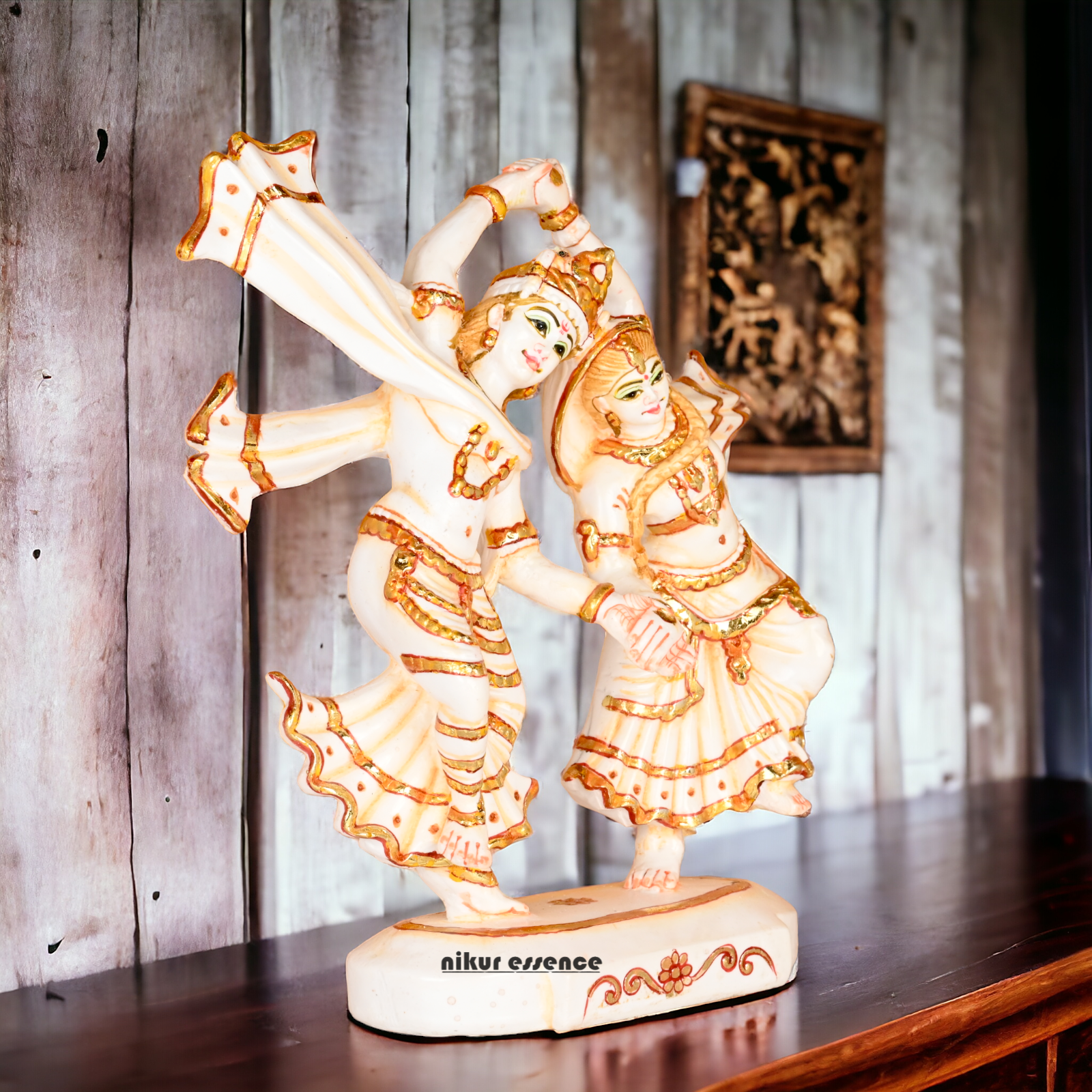 Buy Cultured Marble Radha Krishna in dancing statue Nikuressence
