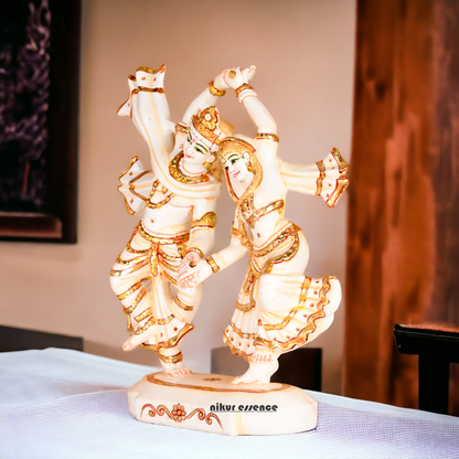 Buy Cultured Marble Radha Krishna in dancing statue Nikuressence