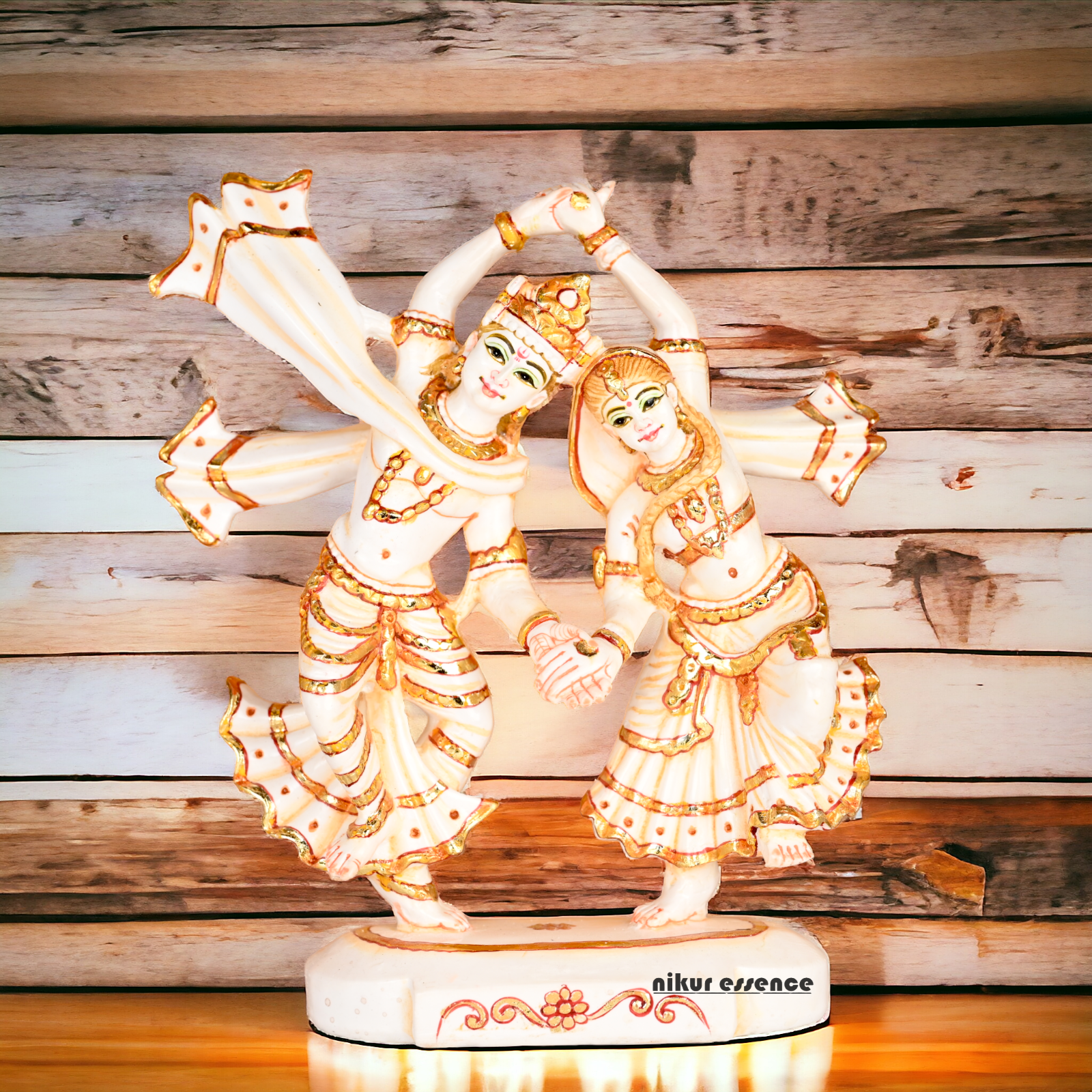 Buy Cultured Marble Radha Krishna in dancing statue Nikuressence