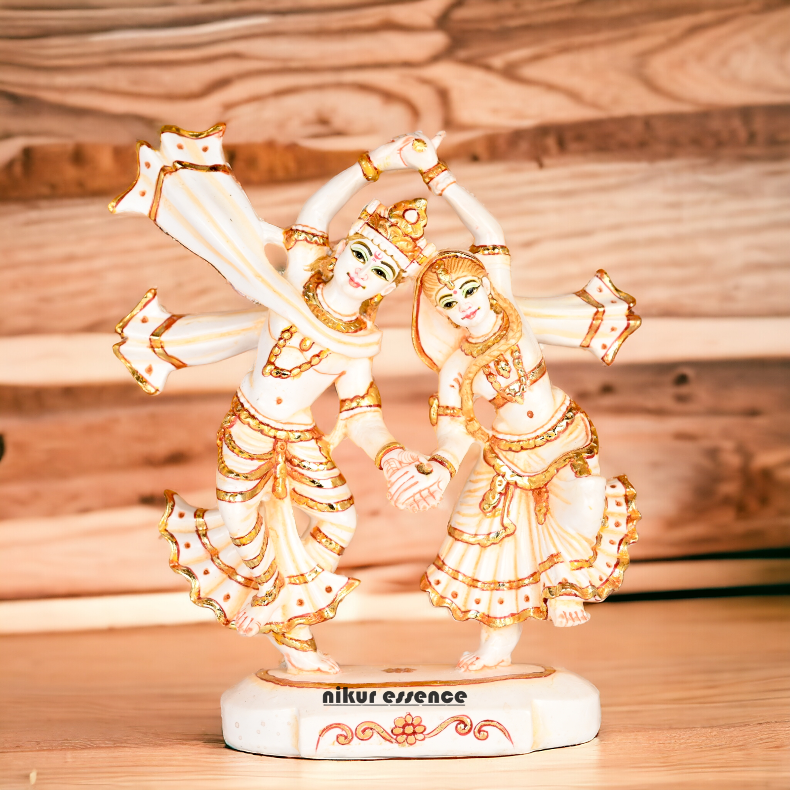 Buy Cultured Marble Radha Krishna in dancing statue Nikuressence