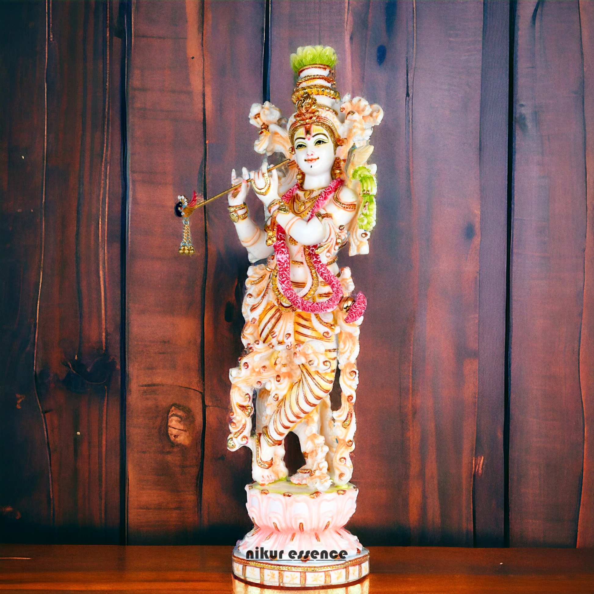 Buy Cultured Marble Krishna Murti | 72 cm height Nikuressence