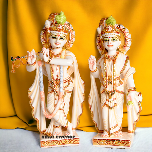 Marble Radha Krishna Statue | Buy Marble Radha Krishna| 12 inch Height | Nikur essence nikuressence