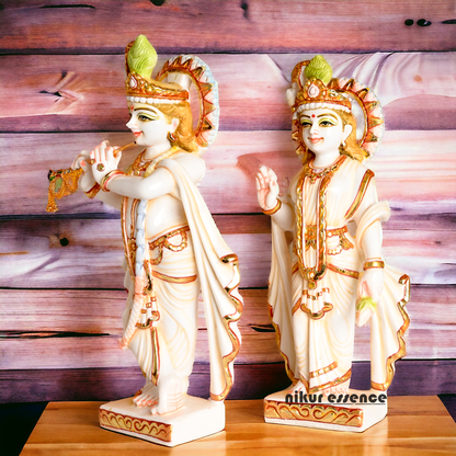 Marble Radha Krishna Statue | Buy Marble Radha Krishna| 12 inch Height | Nikur essence nikuressence