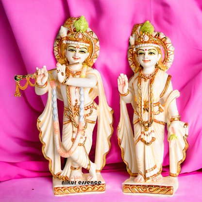 Marble Radha Krishna Statue | Buy Marble Radha Krishna| 12 inch Height | Nikur essence nikuressence