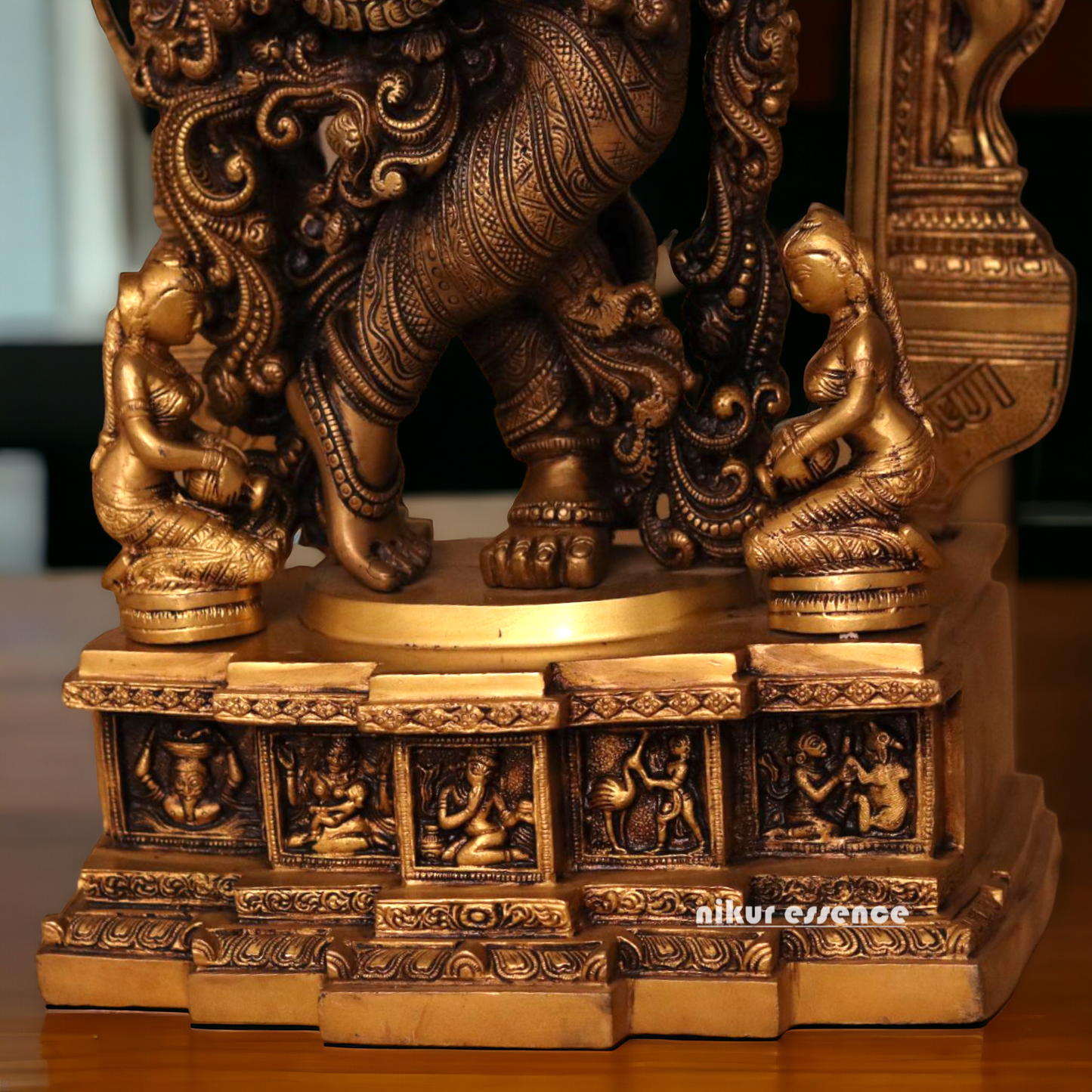 Buy Antique Brass Krishna Standing Big Idol - 32 inches Nikuressence