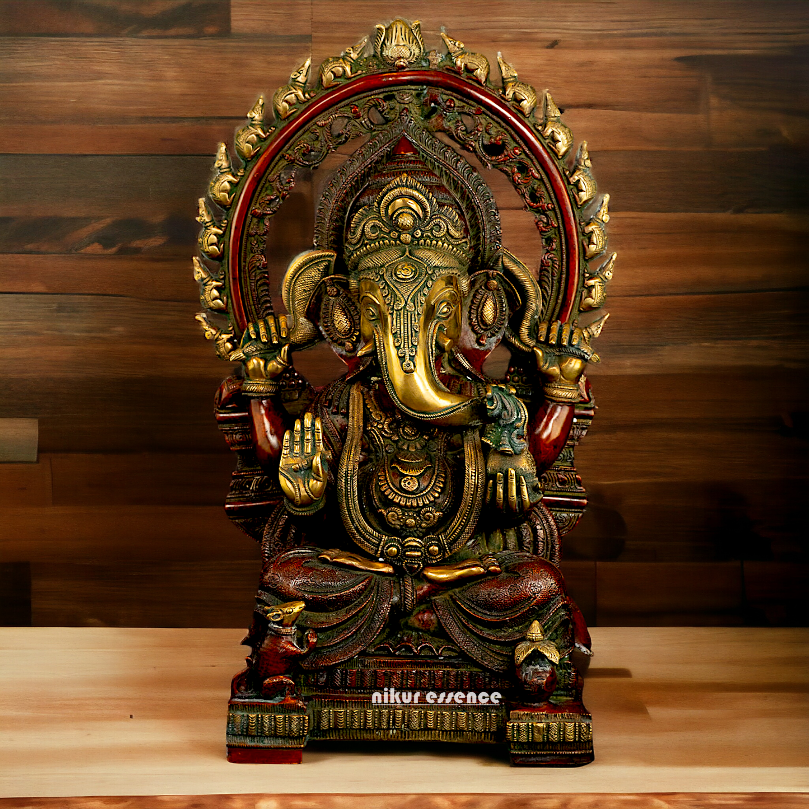Brass Ganesha Elephant God statue - 21 inches Nikuressence