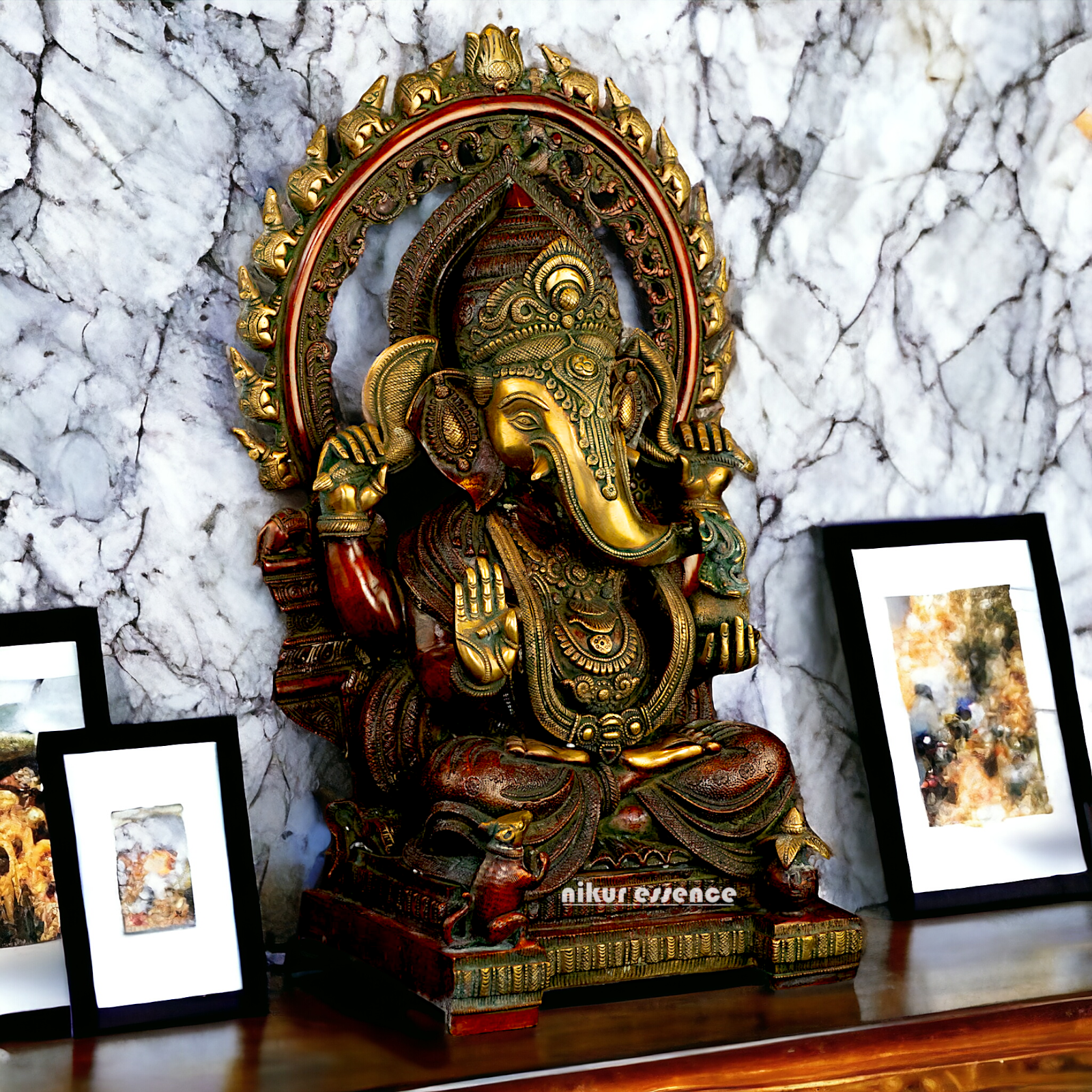 Brass Ganesha Elephant God statue - 21 inches Nikuressence