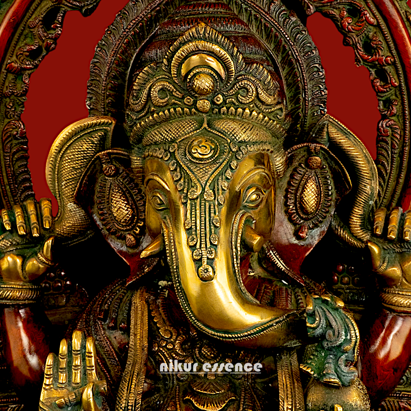 Brass Ganesha Elephant God statue - 21 inches Nikuressence