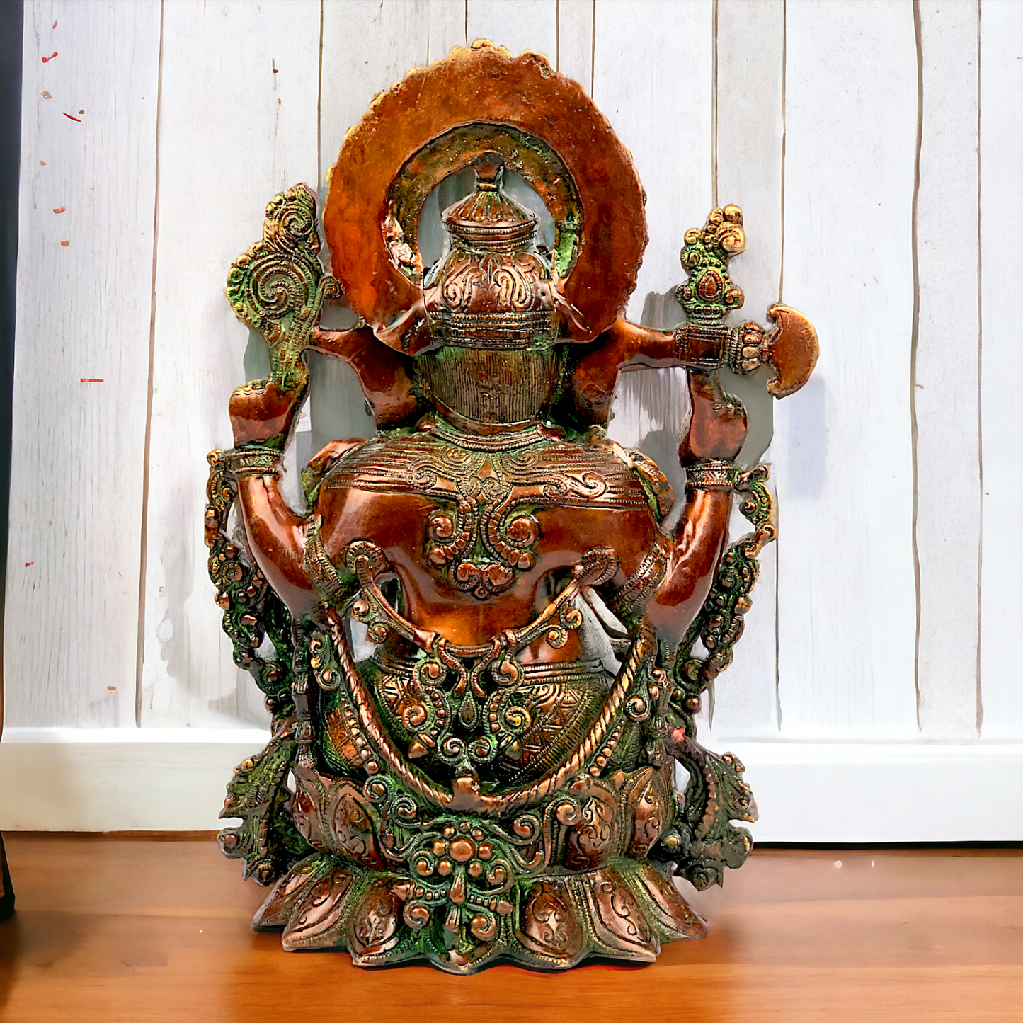 Lord Ganesh Vinayaka Blessing Brass statue - 15.5 inch Nikuressence