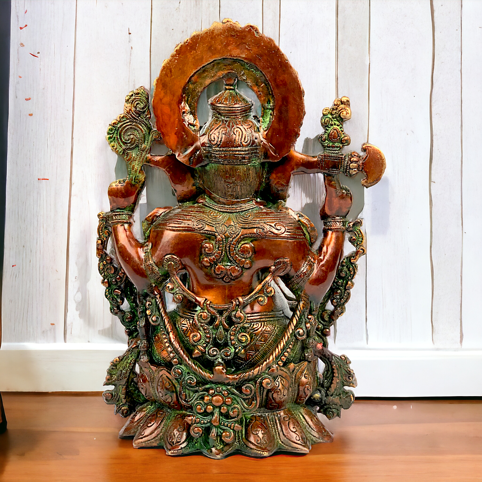 Lord Ganesh Vinayaka Blessing Brass statue - 15.5 inch Nikuressence